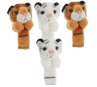 ifundom 4 pezzi Braccialetti Slap Animali Morbidi Bracciali Peluche Sicuri e Leggeri per Accessori Party e Feste Comfort e Resistenza Garantiti