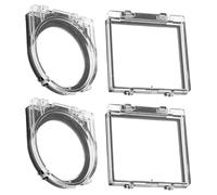 ifundom 4 Pezzi Copertura Protettiva per Pulsanti Guardia di Sicurezza in Plastica per Pulsante Spinta Custodia Quadrata e Rotonda per Pulsanti di Ascensori Lavastoviglie e Computer Facile