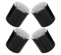 ifundom 4 Pezzi Coperture per Macina Pepe e Sale Manuali in Acciaio Inossidabile e Pp Nero, Facili da Pulire, per Cucina e Utenti di Tutte le Età