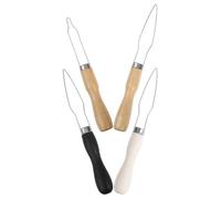 ifundom 4 Pezzi Inseritore Manuale in Acciaio Inox e Legno per Bottoni su | Sport e Lavori Domestici, Portatile, Riduce Fatica Dita, Infilaggio Rapido