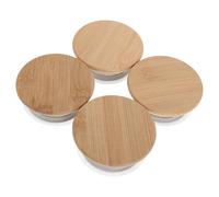 ifundom 4 Pezzi Pz Coperchio per Caraffa in Acciaio Inossidabile e Bambù Trattato Coperchio per Bollitore Caraffa d Acqua e Caraffe da Cucina con Design Estetico e Funzionale