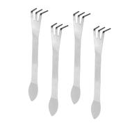 ifundom 4 Pezzi Rastrello Da Giardino Mini Rastrello Per Giardinaggio Rastrello Paesaggistico Utensile Manuale Per Coltivatore Da Giardino Rastrelli Per Prati Silver Acciaio Inossidabile