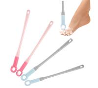 ifundom 4 Pezzi Spazzola Lava Piedi per Dita in Silicone e Plastica | Testa Morbida, Manico, Pulizia degli Spazi tra Dita, Set per Uso Doccia