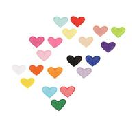 ifundom 40 Pezzi Toppe da Cucire a Forma di Cuore, Toppe Ricamate e Poliestere, per Cappelli e Portafogli, Decorative e Pratiche per Fai da Te Colore Casuale