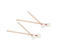 ifundom 4pezzi Bacchette per Timpani Testate in Feltro Bianco Professionale Impugnatura in Legno Comoda Bacchette per Percussioni Adatte per Orchestra Banda e Studio