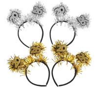 ifundom 4pezzi Cerchietti Glitterati per Capodanno Strisce di Glitter per Feste e Accessori per Capelli Copricapo Festivo per Donne per Vigilia di Capodanno e Riunioni di Natale