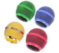 ifundom 4pezzi Microfono Colorate Da Teste Microfoniche Per Sostituzione Con Rete Antivento Accessori Per Migliorare Qualità Audio e Stile Nella Registrazione e Performance