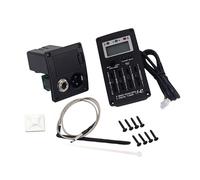 ifundom 4t Preamplificatore Chitarra Acustica Con Bande Eq Accordatore Lcd Integrato e Controllo Volume Pickup Piezo Per Chitarre Folk If Nero