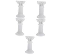 ifundom 5 Pezzi Pilastro in Resina Piccolo Mini Pilastro Romano Scultura Architettonica Decorativo Carino Mini Casa Decorazione Ingresso Arredamento Camera Bianca Resina
