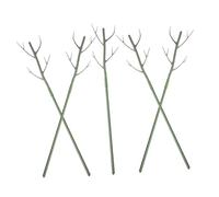 ifundom 5 Set palo di sostegno delle piante pali per piante per piante in vaso indoor traliccio di piante di rami di albero piccolo Trellis di fiori rastrelliera per verdure plastica Verde