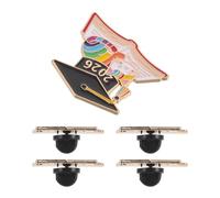 ifundom 5 Spille da Bavero per Laurea 2026, Distintivi in Lega Smalto a Goccia D’olio, Spille per Studenti, Insegnanti e Bomboniere per Festa di Maturità, Accessori Leggeri per