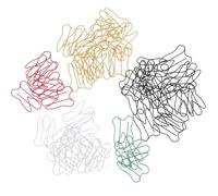 ifundom 50 Pezzi Fermagli per Carta Colorati a Forma di Dente in Metallo Resistente, Clip Note Decorative per Ufficio e Scuola, Accessori per Feste e Organizzazione Colore Colore Casuale