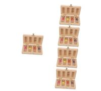 ifundom 5sets Scatola Dei Ricordi Per Denti Da Latte e Fetal Hair Portaoggetti Personalizzato Per Ragazzo Ragazza Con Scomparti Per Conservare Momenti Speciali e Memorie Infanzia