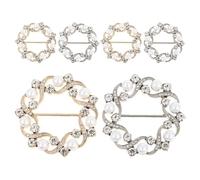 ifundom 6 pezzi Fermaglio per sciarpa, cravatte, magliette, fermagli per vestiti, bottoni annodati, fibbia per sciarpa con strass, per camicie, vestiti, maglioni, pantaloni e vita.