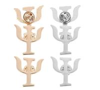 ifundom 6 pezzi Spille Psicologia in Lega Spille Gioiello per Vestiti e Borse Oro e Argento con Chiusura Sicura Accessori Decorativi per Medici Infermieri e Psicologi