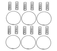 ifundom 6 Set Dispositivo Di Fissaggio Anti-tilt Mobili Che Cadono Cinghia Di Prevenzione Cinghie Di Mobili Resistenti Al Terremoto Ancore a Parete Acciaio Inossidabile Argento