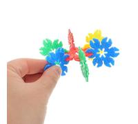 ifundom 70 pezzi Mattoncini da Costruzione Fiocco di Colorati per Età Prescolare Giocattolo Educativo in Plastica Sicura per Sviluppo Creatività e Abilità Spaziali