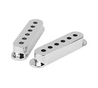 ifundom 7pezzi Copertura per Pickup Single Coil per Chitarra Set di Copri Pickup Manopola del Volume Manopole del Tono Puntale Selettore Cromato