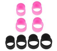 ifundom 8 pezzi Copri Bacchette in Silicone per Dita Riduzione Rumore Protezioni per Dita Mano Accessori Versatili per Handpan Tongue Drum e Lotus Handpan Disponibili in Rosa e Nero