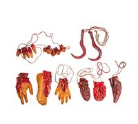 ifundom 8 Pezzi Di Parti Del Corpo Rotte Da Appendere Per Halloween Finte Mani Umane Mozzate Set Di Forniture Per Decorazioni Per Feste In Case Infestate