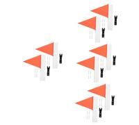 ifundom 8 Set Bandiere Sicurezza per Bici Flagpole Triangolari per Accessori Biciclette Facile Installare e Resistente per Maggiore Visibilità e Sicurezza Ciclo