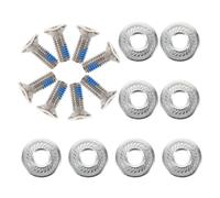 ifundom 8 Viti in Acciaio Inossidabile per Attacchi da Snowboard con Rondelle, Kit di Ricambio Leggero e Resistente per Montaggio Rapido, Accessori di Fissaggio per Uso Sportivo