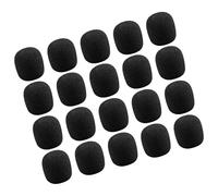 ifundom 80 Pcs Parabrezza in Schiuma per Microfono a Bavero e Cuffie, Alte Densità, Nero, Protezione Antivento e Riduzione del Rumore