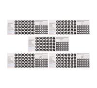 ifundom Adesivi per Note Musicali Flauto di Pan 18/16 Tubi Etichette Adesive per Scale Musicali in PVC Nero Set 5 Pezzi per Apprendimento e Pratica Strumenti a Fiato e Insegnanti