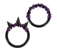 ifundom Anelli Piercing Sicuri in Acciaio Inossidabile 2 Pezzi, Orecchini Creativi da Donna a Cerchio Chiuso, Gioielli Minimalisti per Naso e Corpo, Comfort Quotidiano e Design Pratico