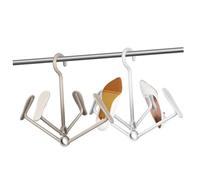ifundom Appendino per Scarpe e Ganci Stendibiancheria in Plastica Beige e Albicocca, Organizzatore Salvaspazio per Balcone e Asciugatrice, Supporto per Scarpe e Stivali da Armadio, 2