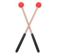 ifundom Bacchette per Xilofono in Legno Testa in Gomma Morbida, Set da 2 Pezzi Antiscivolo da 24 Cm per Tamburo a Lingua, Marimba e Glockenspiel, Accessori per Percussioni per