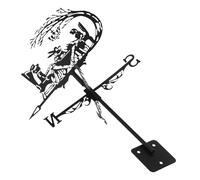 ifundom Banderuola da Esterno in Ferro Resistente, Indicatore di Direzione del Vento per Esterni, Paletto Decorativo per Patio e Spazi Verdi all’Aperto