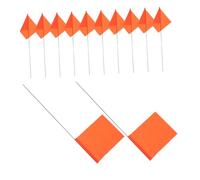 ifundom Bandiere Di Segnalazione Da Giardino 100 Pezzi Arancioni Palo in Filo Metallico Per Demarcazione Prato e Irrigazione Uso Esterno Resistente Brillante