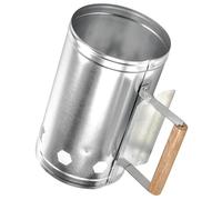 ifundom barilotto di accensione Canna fumaria per Barbecue Campeggio Barbecue da Esterno carbonella per Cucinare all'aperto Stufa a Carbone Metallo Argento