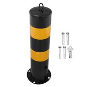 ifundom Barriera di Sicurezza in Acciaio Inox 50 CM Colonna Segnaletica Riflettente e Dissuasore Parcheggio per Garage Palo Protettivo Resistente per Delimitazione Aree e Sosta Sicura