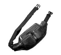 ifundom Borsa a traversa resistente all'acqua portatile Uomo per telefono palestra Vita sport anti-smarrimento borsa porta cellulare pu Black