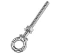ifundom Bullone in Acciaio Inox M10 X 100 ad Occhiello di Sollevamento | Alta Durezza, Dado e Rondella, Montaggio Rapido, Resistente alla Ruggine, Finitura Argento