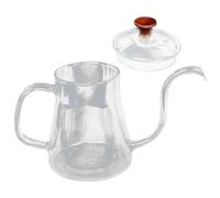 ifundom Caffettiera in Vetro Trasparente 350ml Flusso D'acqua Verticale e Beccuccio Stretto, per Casa e Ufficio, Pratica da Conservare