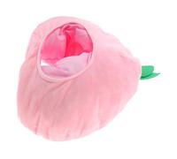 ifundom Cappello da Festa a Forma di Pesca in Peluche Cotone Pp, Comodo da Indossare e Facile da Togliere, per Party e Festival Musicali Rosa