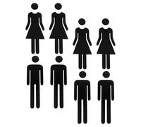 ifundom Cartelli per Bagno Uomo e Donna in Acrilico 3D Autoadesivi Set da 8 Pezzi Targhe Unisex per Porte Bagno Adatti per Ristoranti e Uffici Altezza 20 CM Segnaletica Resistente e