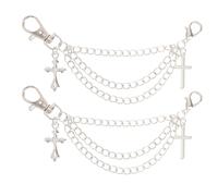 ifundom Catene per Scarpe Multistrato Ciondolo a Stella e Robot Ornamenti Moda in Stile Industria Pesante Staccabili e Leggere Accessori Decorativi per Feste e Vita Quotidiana