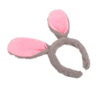 ifundom Cerchietto Orecchie da Coniglio in Peluche Grigio Fascia Elastica e Morbida per Cosplay Spa e Festa di Pasqua Accessorio Leggero e Riutilizzabile per Bambine e Donne
