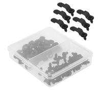 ifundom Clip per Cornici in Metallo Nero Gancio per Telaio e Viti, Resistente e Elegante per Appendere Foto e Quadri, Confezione da 1 Box
