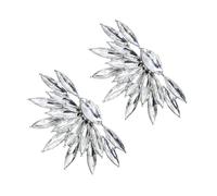 ifundom Clip per Scarpe Donna in Vetro e Lega, 2 Pezzi, Argento | Decorazione Riutilizzabile per Tacchi, Effetto Brillante, per Matrimoni e Servizi Fotografici, senza Modifiche Permanenti
