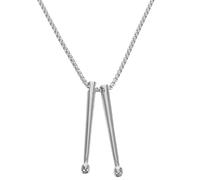 ifundom Collana con Pendente Bacchette per Batteria in Metallo Argento Gioielli Unisex per Appassionati di Musica Regalo Originale per Batteristi Accessorio Versatile per Outfit