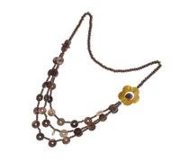 ifundom Collana da Donna Bohemien Perline di Legno e Conchiglie di Cocco, Gioielli da Spiaggia Fatti a Mano, Decorazione Collo Stile Vintage per Feste e Uso Quotidiano