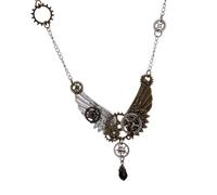 ifundom Collana Donna Ciondolo a Ingranaggi Steam Gear in Stile Steampunk Vintage, Accessori per Collo Creativi e Gioielli Eleganti, per Feste e Occasioni Speciali