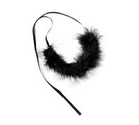 ifundom Collana Girocollo Da Donna Pendente Piuma Nero, Regolabile, Leggera e Confortevole, Accessorio Moda Per Feste e Compleanni