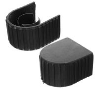 ifundom Coperture Protezione per 2 Telescopiche Scale Plastica in Nera Spessa Aggiuntiva Alluminio Antiscivolo per Accessori Scala per Giardinaggio