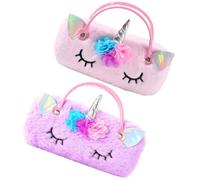 ifundom Custodia per Occhiali Unicorno 2 Pezzi Morbida e Resistente Custodia per Occhiali da Sole e da Lettura per Organizer Portatile per Viaggi e Uso Quotidiano Protezione